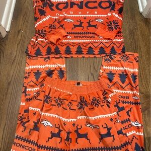 Men’s NFL XL Denver Broncos Orange Pajama Set